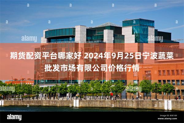 期货配资平台哪家好 2024年9月25日宁波蔬菜批发市场有限公司价格行情