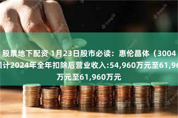 股票地下配资 1月23日股市必读：惠伦晶体（300460）预计2024年全年扣除后营业收入:54,960万元至61,960万元